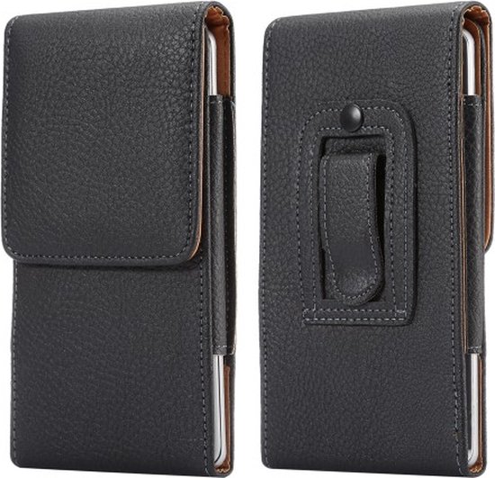 Leren flip tasje hoesje + clip broekclip Nothing Phone (1)