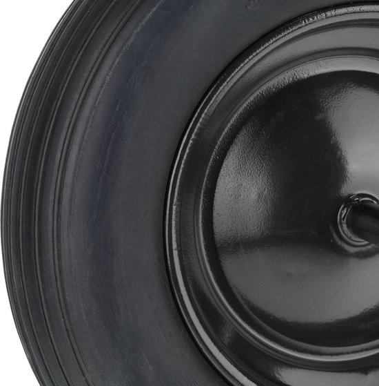 kruiwagenwiel - 3.50-8 - massief rubber - stalen velg - anti-lek - met as - tot 120 kg van Merkloos	 — afbeelding 3