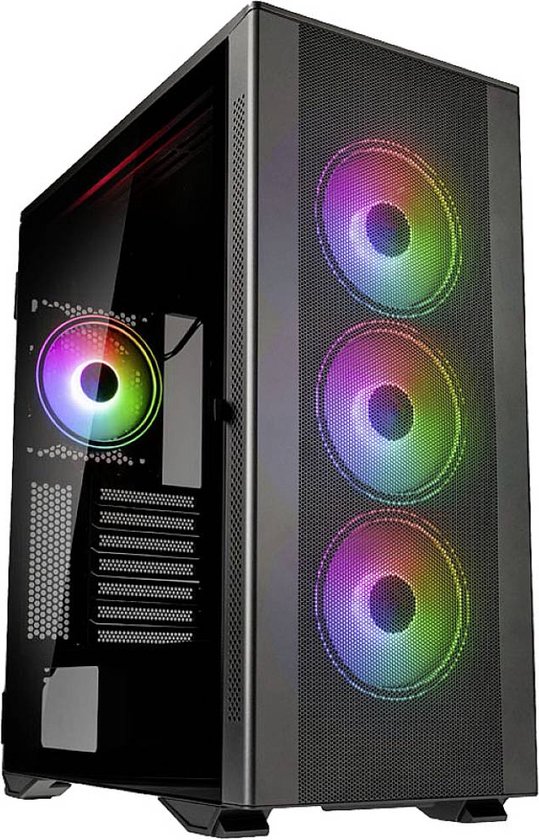 Kolink STRONGHOLD PRISM Midi-tower Gaming-behuizing, Behuizing Zwart