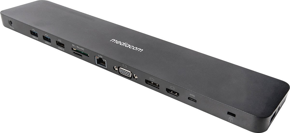Mediacom M-DOCKTPCP laptop dock & poortreplicator Bedraad USB 3.2 Gen 1 (3.1 Gen 1) Type-C Zwart