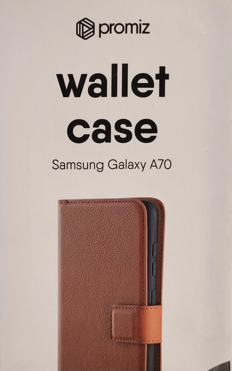 Promiz Samsung Galaxy A70 Wallet Case Bruin