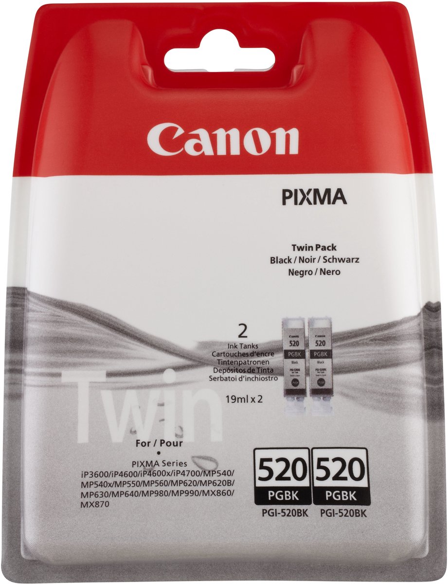 CANON PGI-520BK Twin Pack Zwart