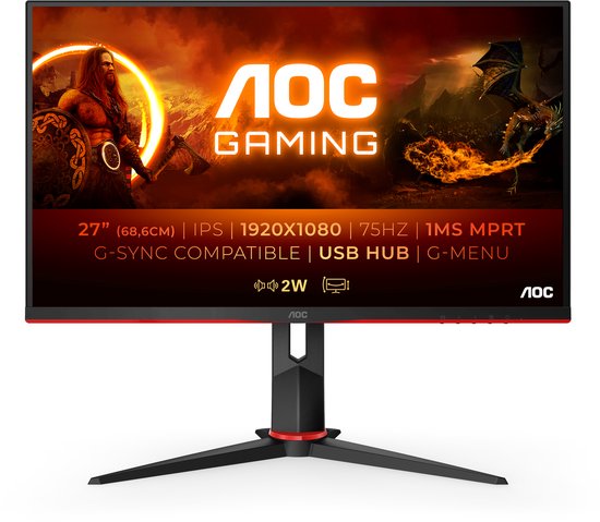 AOC Gaming 27G2U5/BK computer monitor 68,6 cm (27") 1920 x 1080 Pixels Full HD LED Zwart