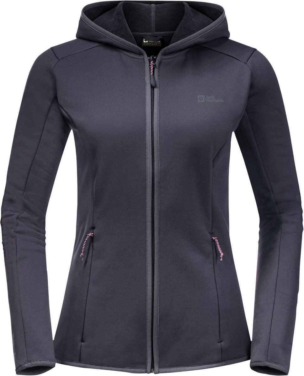 Jack Wolfskin Baiselberg Hooded FZ Outdoorvest voor Dames Blauw