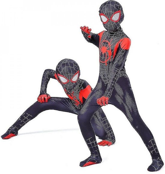 Kids Miles Morales Costume Spiderman Cosplay Combinaison 100/110