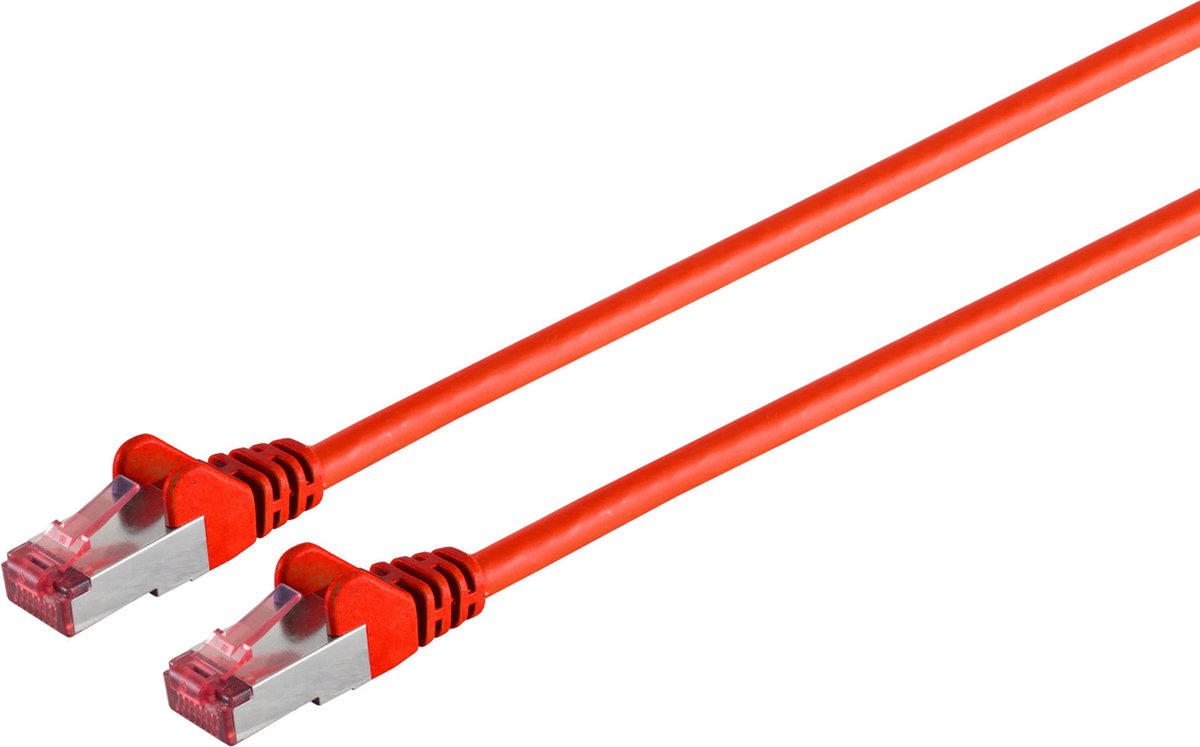 S/FTP CAT6A 10 Gigabit Netwerkkabel - CU - 0,15 meter - Rood