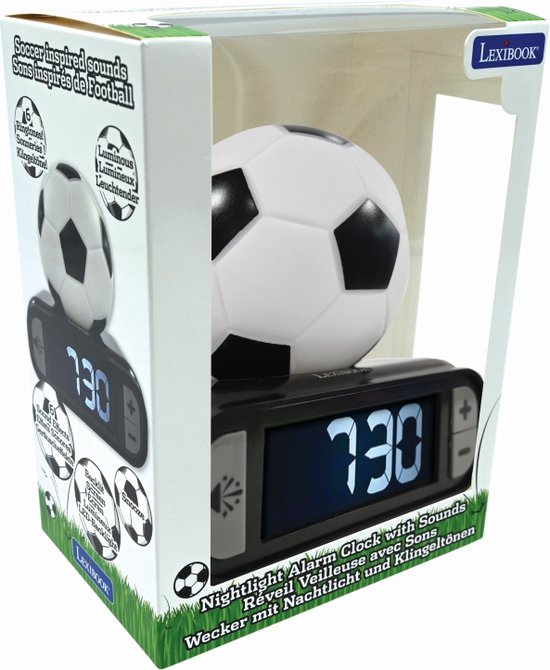 Digitale wekker met a football 3D nachtlampje en geluidseffecten van Merkloos — afbeelding 3