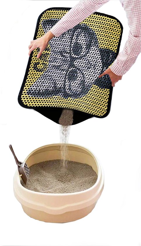Kattentoiletmat voor het opvangen van kattenbakvulling - Absorberende