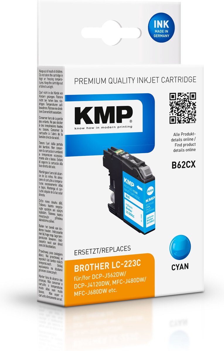 KMP B62CX inktcartridge 1 stuk(s) Compatibel Cyaan