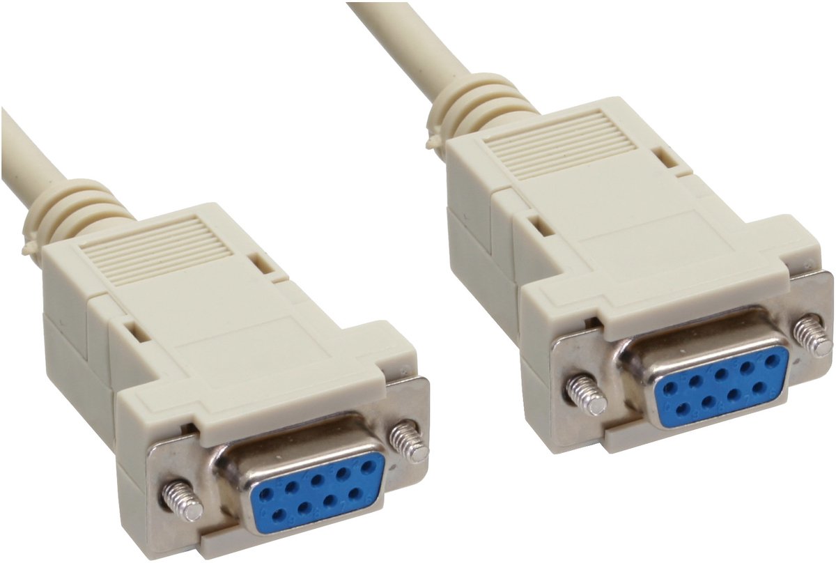 Seriële RS232 null modemkabel 9-pins SUB-D (v) - 9-pins SUB-D (v) - 2 meter