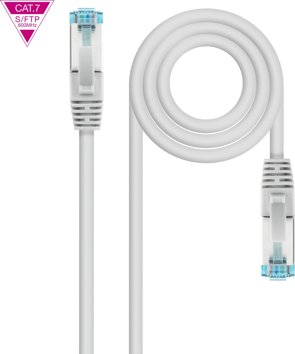 FTP Category 7 Rigid Network Cable NANOCABLE LSZH/SFTP 10 m Grey