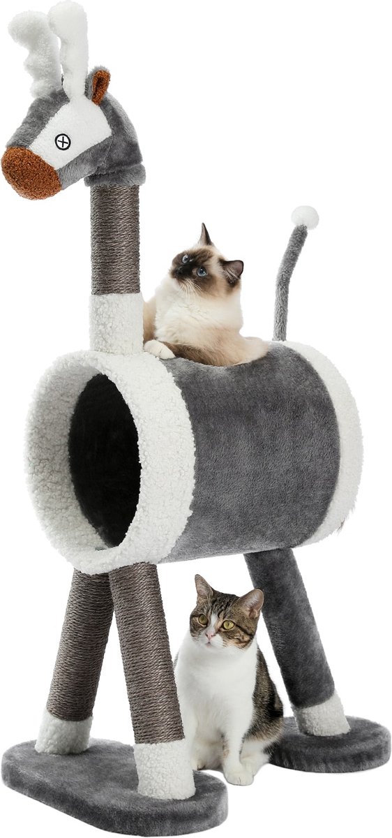 Goose Lyne® | Kat Krab/Speelhuis - Multilevel kattenspeelhuis - Krabpaal - inclusief tunnel - Katten speelhuis