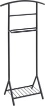 HakuShop Dressboy van staal - Zwart gelakte kledingstandaard - Kledinghouder - 45 x 26 x 105 cm
