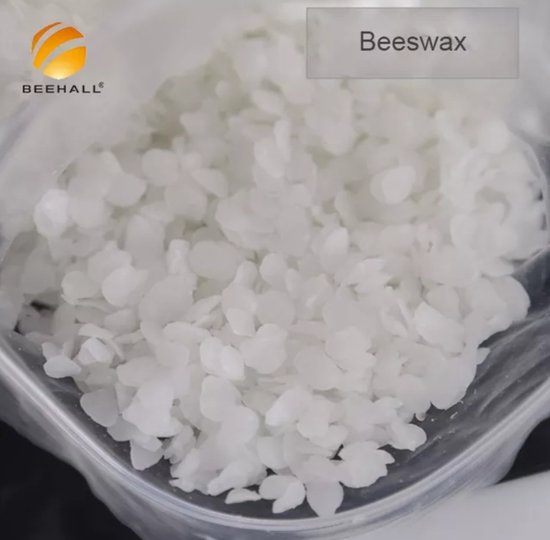 BIJENWAS-BEEWAX wit - 500 gram - 100% BIO Organic voor het maken van kaarsen en cosmetische doeleinde