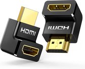 Sounix HDMI Adapter - 8K HDMI Verloopstuk - HDMI 90 And 270 graden - HDMI Male naar Female - 2 stuks - Zwart