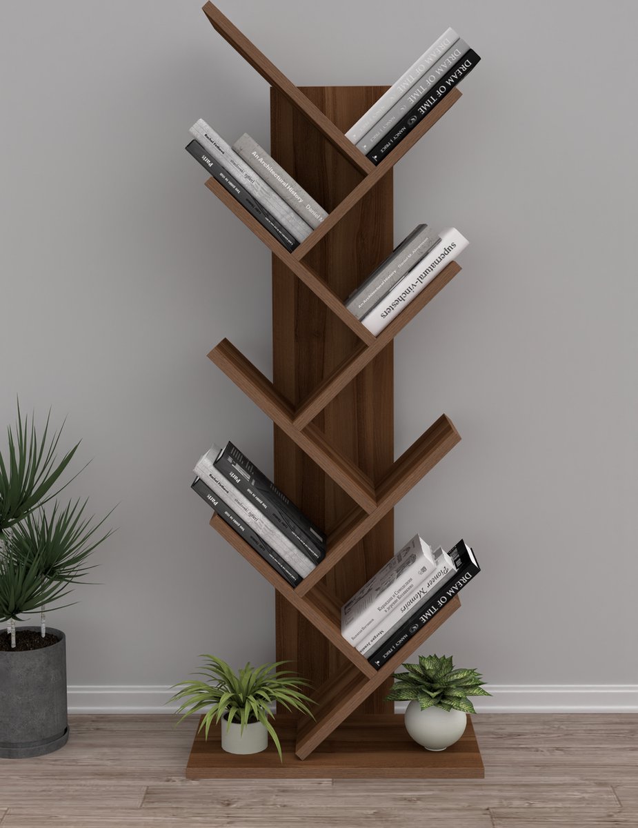 Soph&Tess Boekenkast 8 Planken Boomvormig – Industriële boekenplank – Industrieel Boekenrek