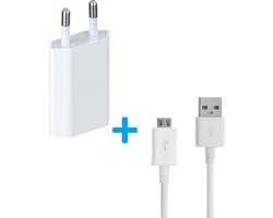 Oplader geschikt voor: Samsung Galaxy A3 A5 A6 2017 / 2018 A7 J3 J4 J5 J6 S4 S5 S6 S7 Edge / Wiko Sony / Nokia / Motorola / Huawei| Inclusief 1 Meter Kabel | Lader | Oplader | Lader