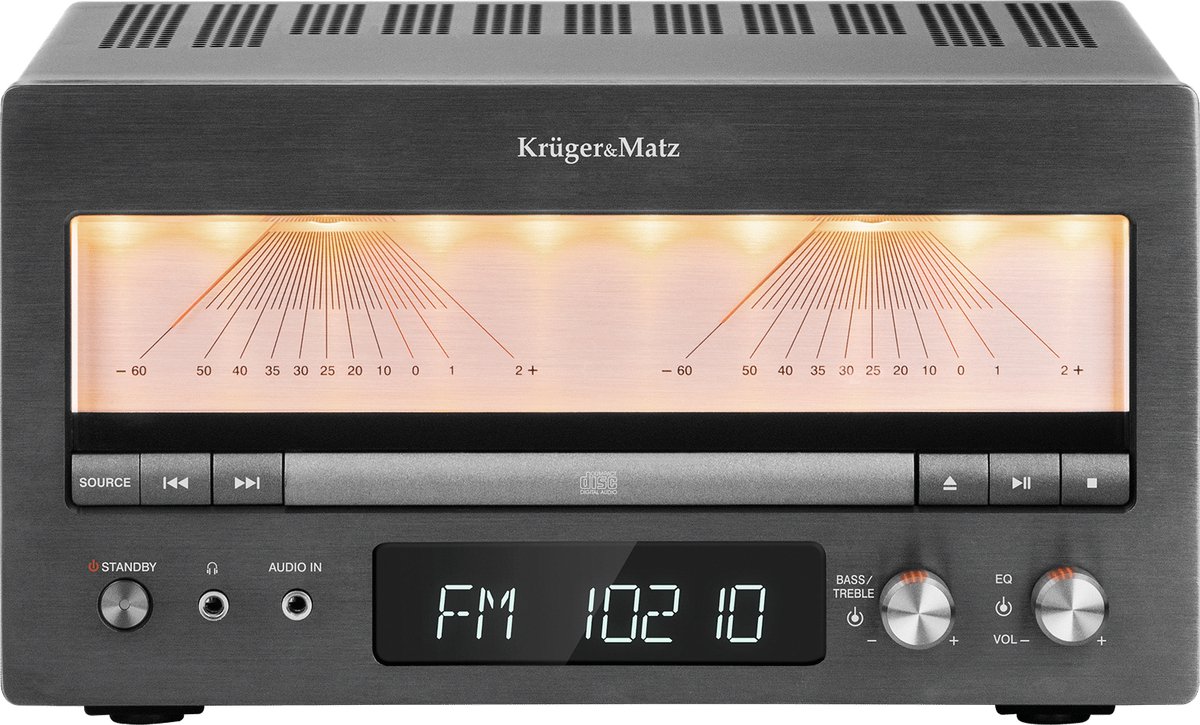 Krüger&Matz KM1995-A Klasse A versterker met DAB+, USB, Bluetooth en CD-speler - Krüger&Matz