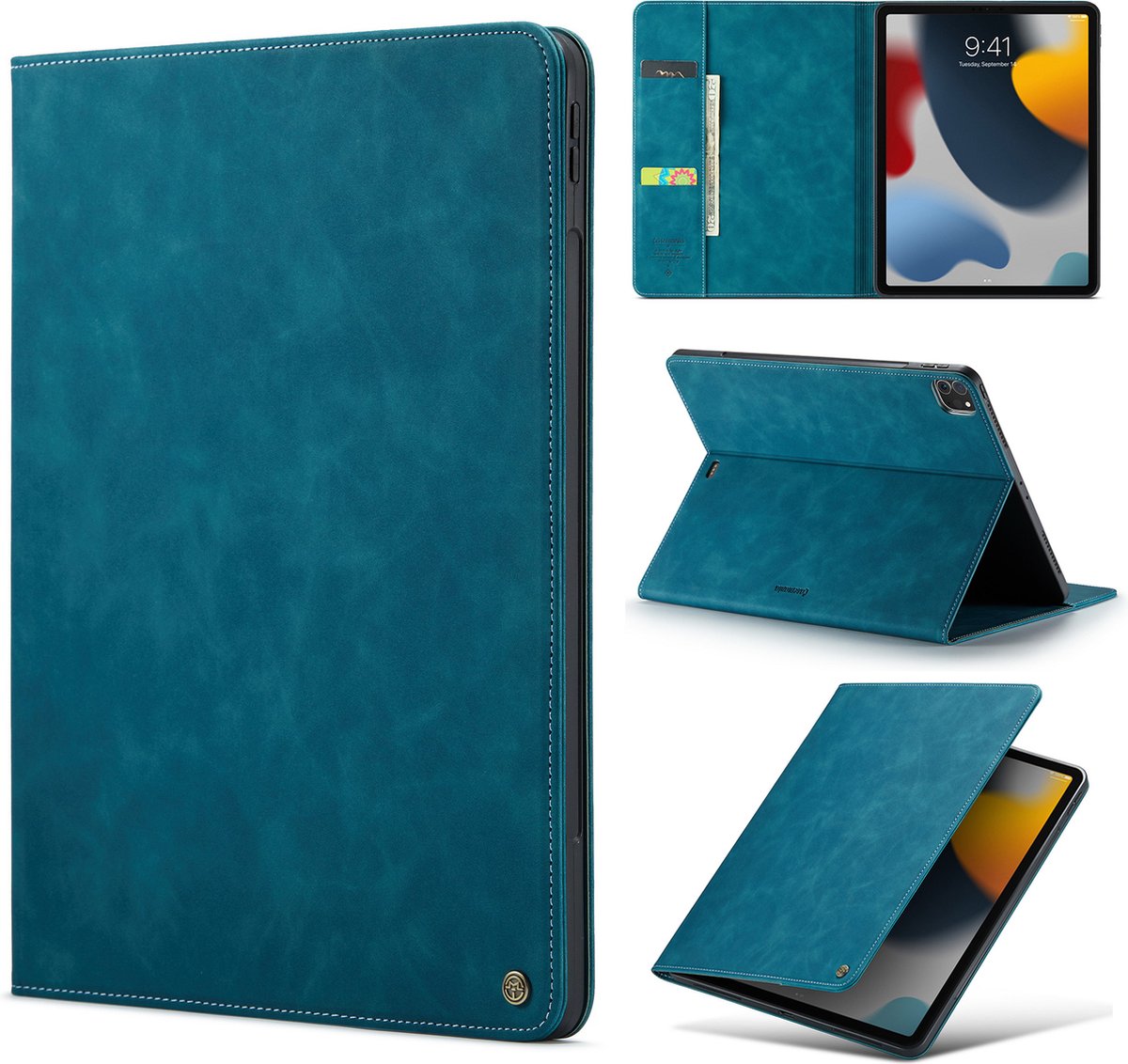 Casemania Hoes Geschikt voor Apple iPad 12.9 (2020-2021 & 2022) Emerald Green - Book Cover