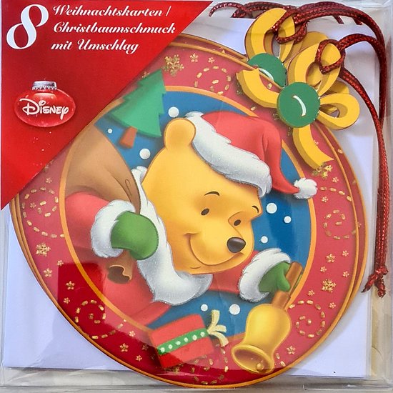 Disney Kerstkaarten Boomhangers set van 8 met envelop