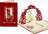 Popcards popupkaarten - Grote Romantische Trouwkaart Huwelijk Trouwen Jubileum Huwelijkskaart pop-up kaart  3D wenskaart