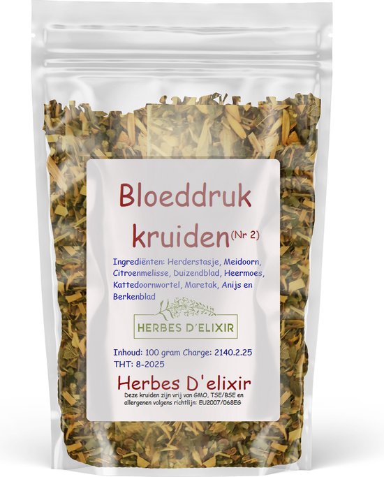 Bloeddruk kruiden - kruidenthee - losse thee - 100 gram