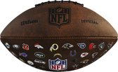 Wilson - NFL - Junior - Football américain - Logo de l'équipe 32 - Rétrospective - Comprend un mamelon à pompe - Marron - Taille Junior