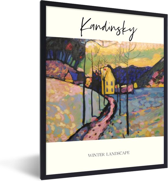Fotolijst incl. Poster - Winter landscape - Wassily Kandinsky - 30x40 cm - Posterlijst