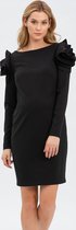 PIETRO Brunelli DRESS CAPRI BLACK MET LANGE MOUWENXL