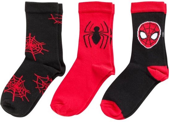 Spider-man marvel sokken 3 stuks 31-34