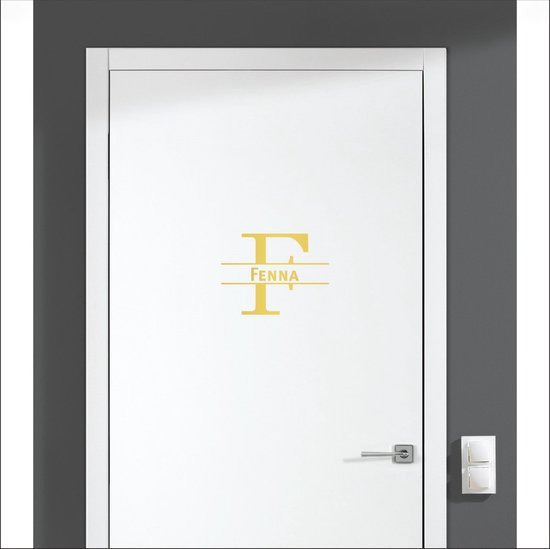 Sticker pour porte avec nom - Fenna - Or