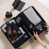 ZEEO Packing cubes set 6-delig - Kleding organizer voor koffer en tassen - Navy Blue