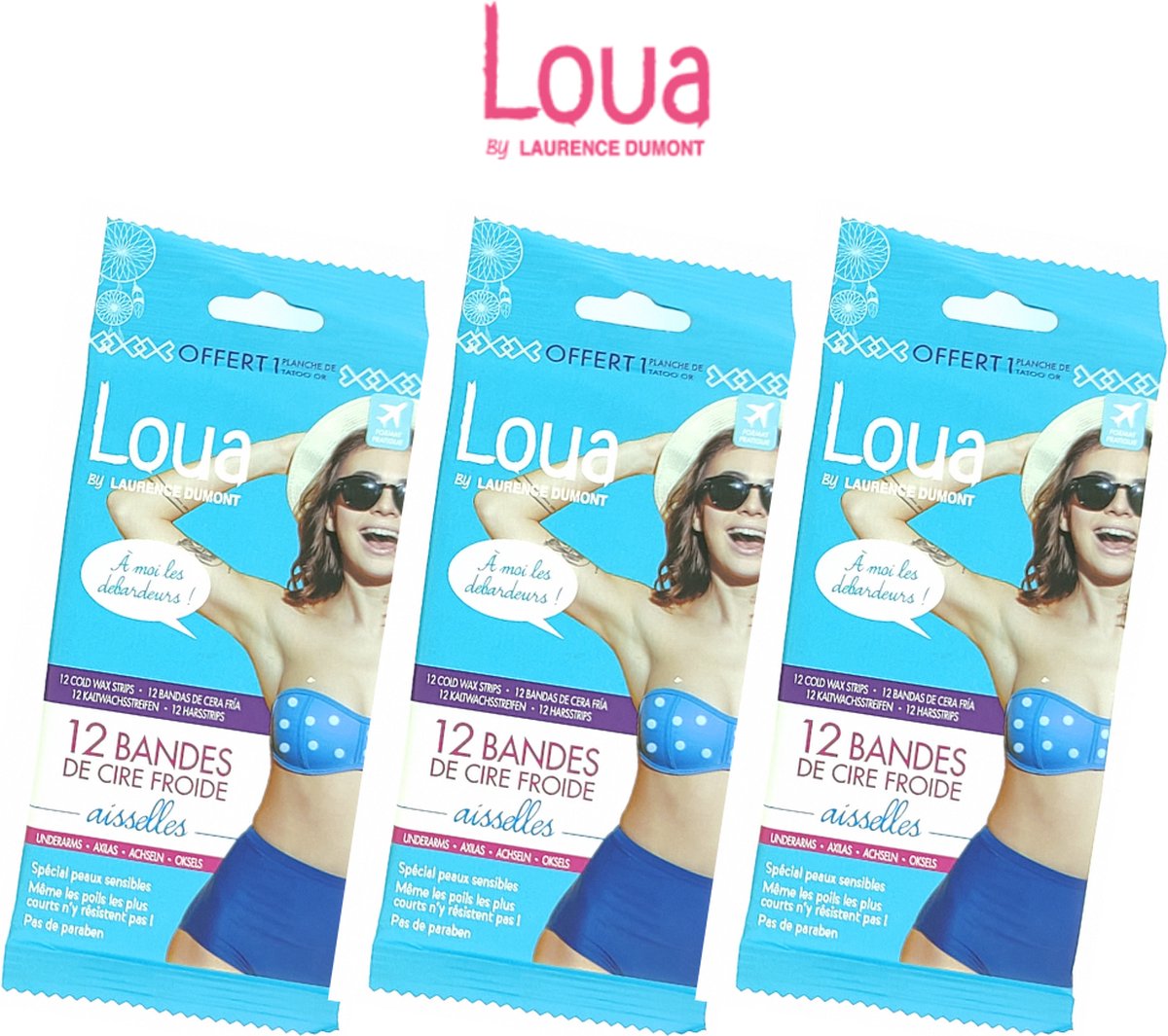 Goedkoopste Loua By Laurence Dumont Harsstrips Oksels Voordeelbundel - 3 x 12 Harsstrips