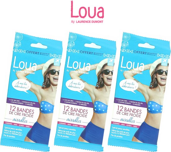 Loua By Laurence Dumont Harsstrips Oksels Voordeelbundel - 3 x 12 Harsstrips