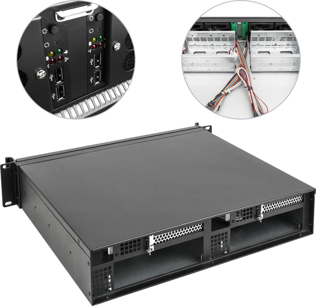 RackMatic Cassetta Rack 19″ 1.5U Mini-ITX – Profondità 250mm, 2 Ventole, USB 3.0, Per Server E PC Industriali - 6