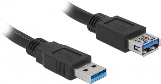 DeLOCK 85053 câble USB 0,5 m USB 3.2 Gen 1 (3.1 Gen 1) USB A Noir