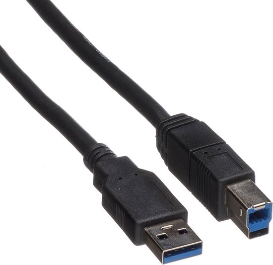 USBA naar USBB kabel USB3.0 tot 2A UL gecertificeerd / zwart
