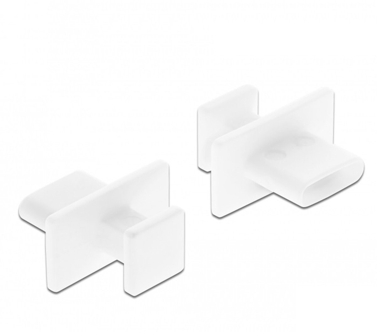 Afsluit cover / Poortbeschermer voor USB-C (v) poorten / met grote greep (10 stuks) / wit