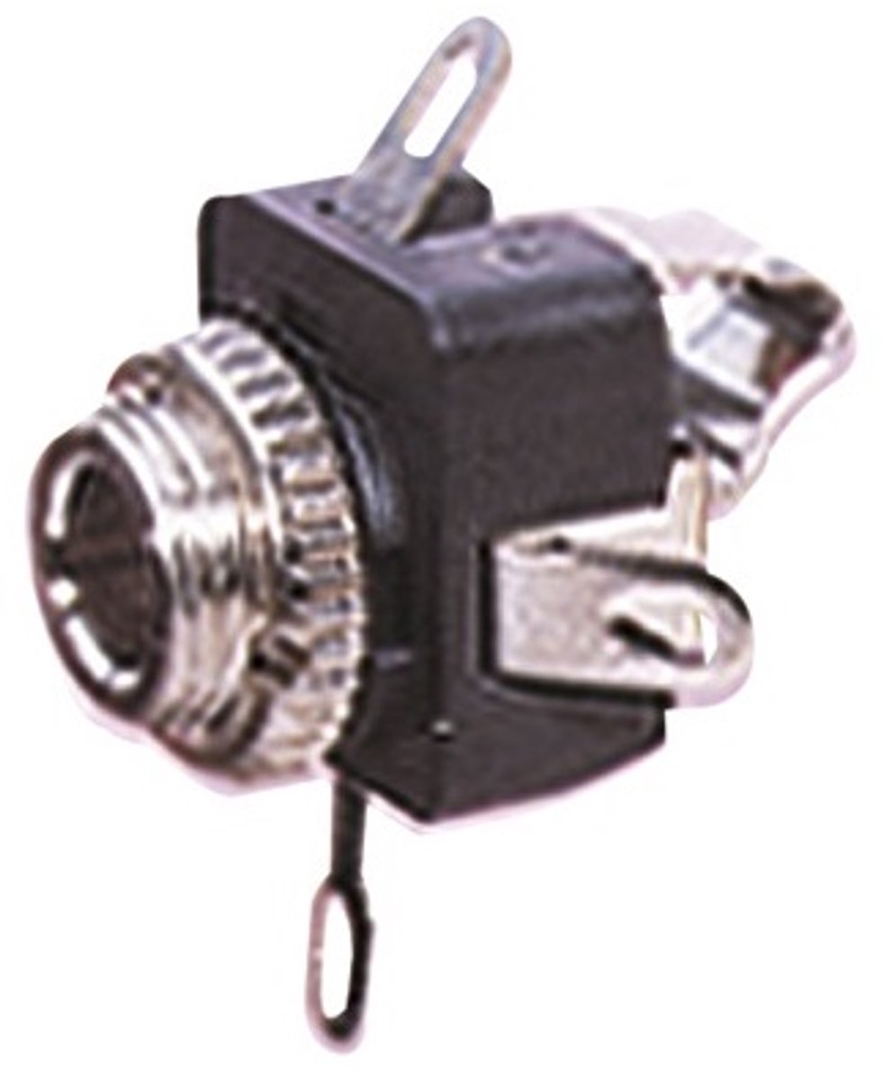 3,5mm Jack (v) inbouw connector - plastic - 4 soldeerpunten / stereo