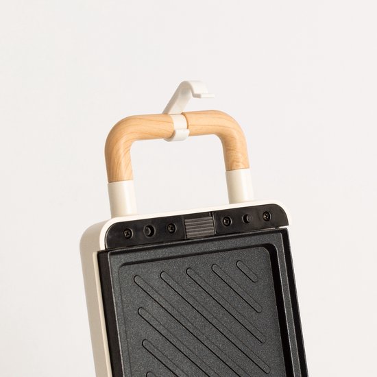 CREATE - Tosti-ijzer, grill en wafelijzer met verwisselbare platen - Gebroken wit - Individueel- STONE STUDIO — afbeelding 2