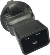 C20 - CEE 7/3 stroomadapter voor UPS/PDU / zwart