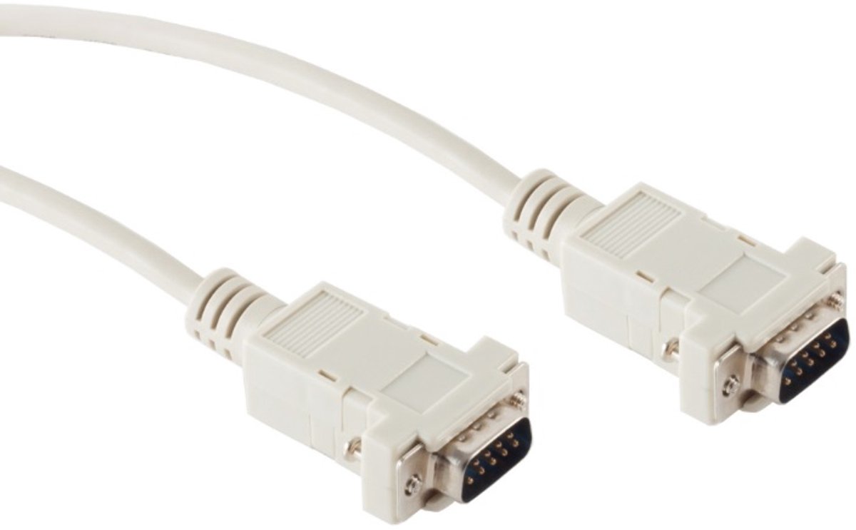 Seriële RS232 kabel 9-pins SUB-D (m) - 9-pins SUB-D (m) - 1,8 meter