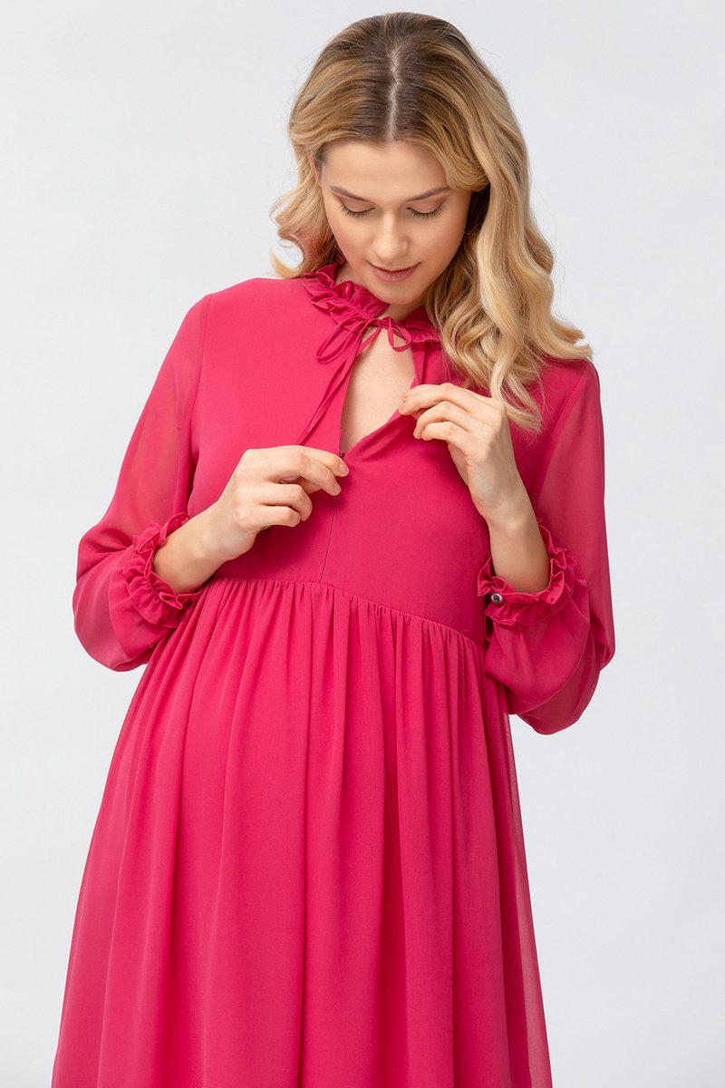 PIETRO Brunelli MILKY DRESS MATILDE GARNET ROSE M