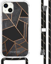 iMoshion Hoesje Geschikt voor iPhone 14 Plus Hoesje Met Koord - iMoshion Design Hoesje met Koord - Zwart / Black Graphic