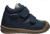 Naturino - mt 25 - velcro's bumper effen warme lederen schoenen - Teke - navy