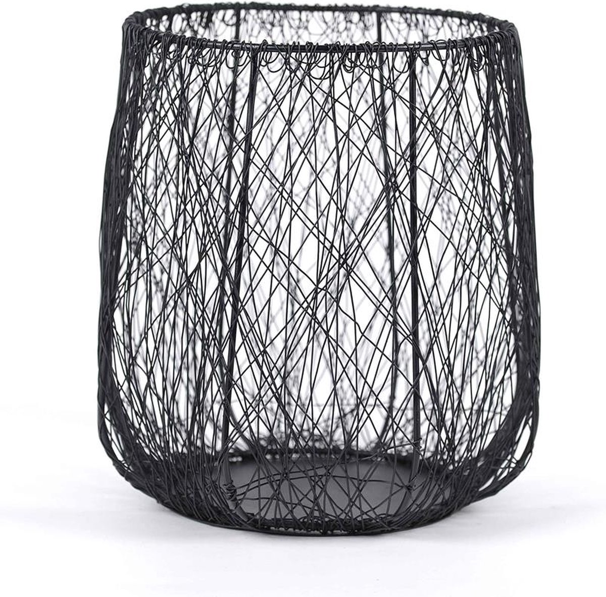 Rasteli Windlicht - metaal - zwart - D31 x H32 cm