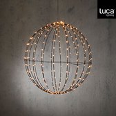 Luca Lighting Boule de Éclairage de Noël avec Lumières LED Witte Chaud - Ø50 cm - Zwart