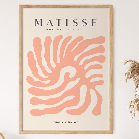 Matisse Poster - Abstracte Kunst - Retro Wanddecoratie - Moderne Decor -  Roze - 40 x 50 cm | bol.com