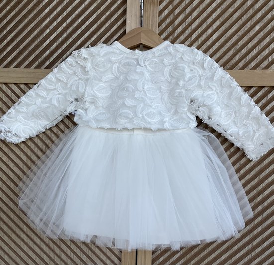 Lito Angels Baby Jongens Doop Pak 5-Delig Wit - Met Vlinderdas, Vest, Broek En Bonnet Maat 68