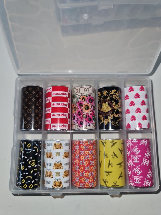10 Stück Transferfolien Für Nailart – Mischstil 13, Nagelfolie Für DIY Maniküre